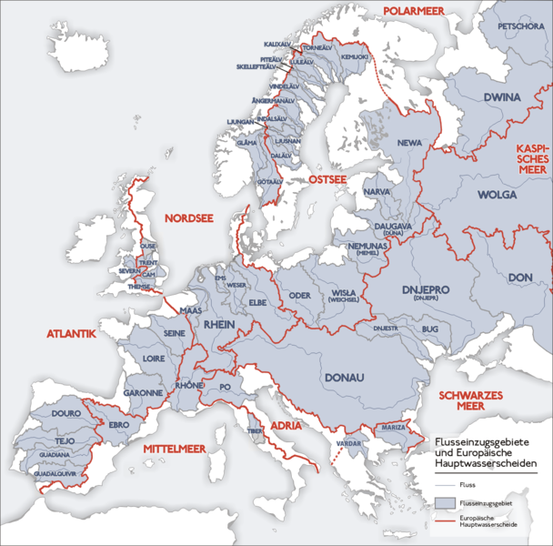 Europäische Wasserscheiden