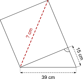Pythagoras, Quadrat, Diagonale