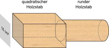 Quader - Rundholz