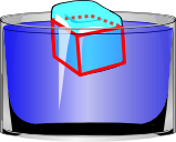 Eiswürfel im Glas