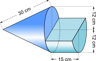 Kegel und Halbzylinder