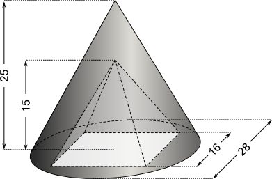 Pyramide in Kegel