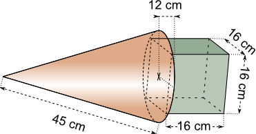 Kegel und Würfel