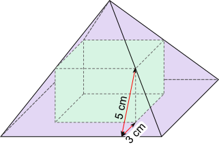 Pyramide um Quader