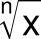 n-te Wurzel von x